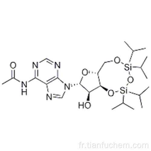 Adénosine, N-acétyl-3 &#39;, 5&#39;-O- [1,1,3,3-tétrakis (1-méthyléthyl) -1,3-disiloxanediyl] - CAS 85335-73-5